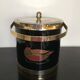 Vintage black and metal ice bucket