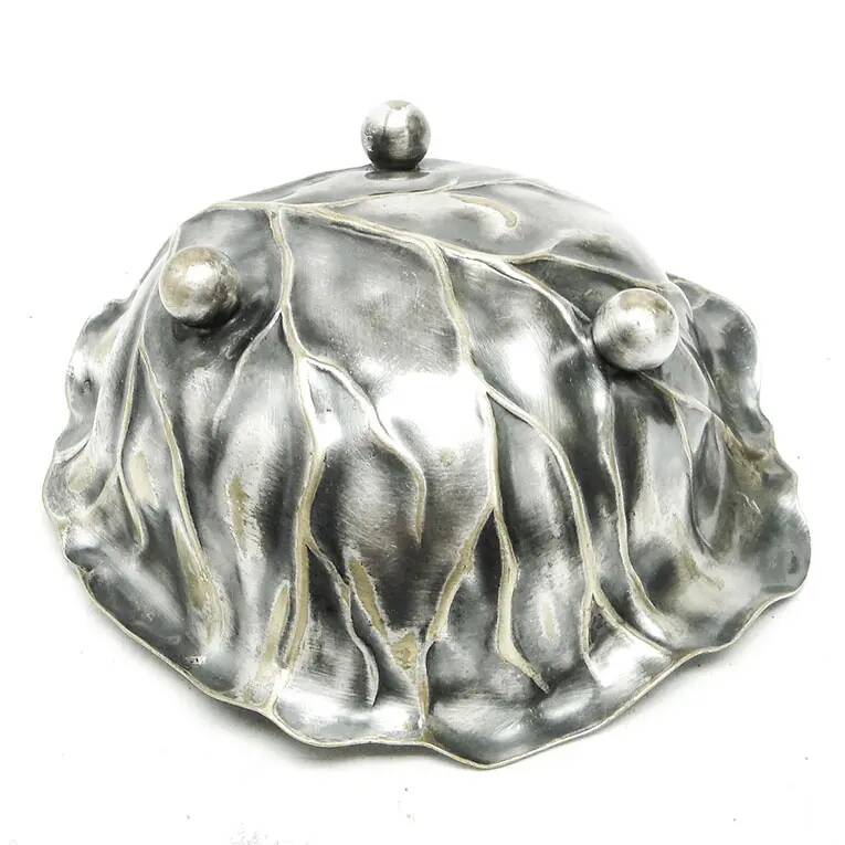 Basket sugar bowl, Art Nouveau, silver-plated brass, WMF, Germany, early 20th century