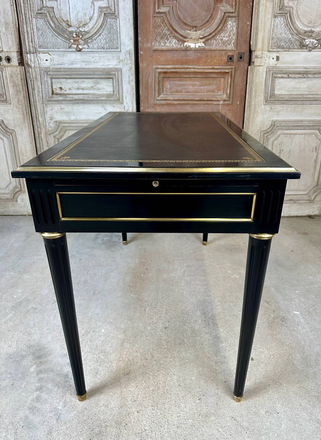 Small black Louis XVI style desk