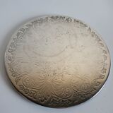 Silver-plated metal trivet English