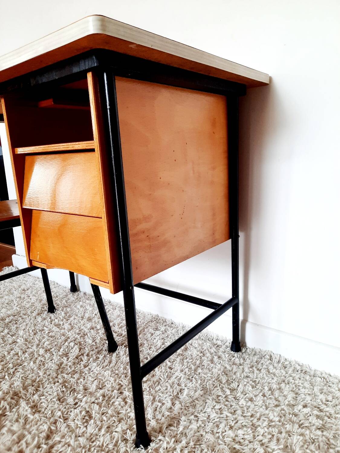 Bureau bois vintage années 50s