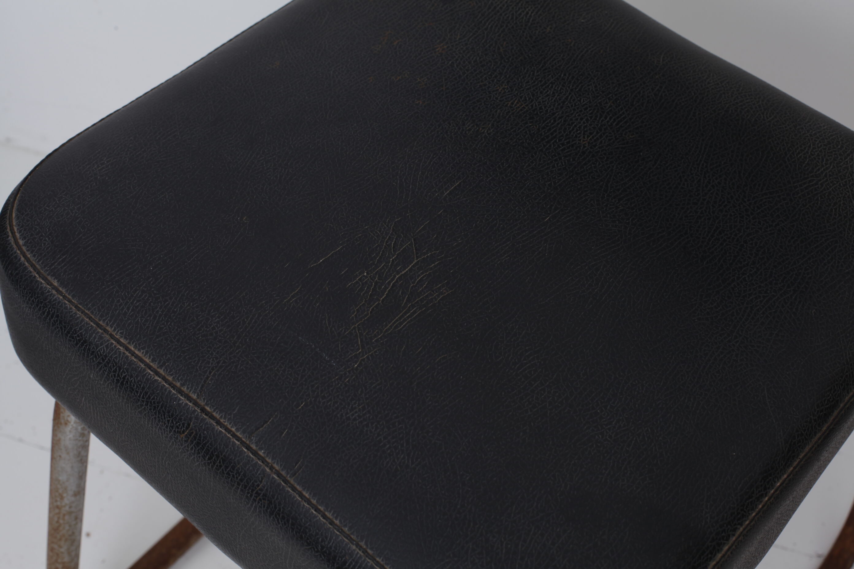 Black skai chair soft back