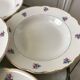 set of 6 hollow plates Digoin Sarreguemines small flowers 50s