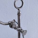 Art Deco lamp with chrome metal and opalescent glass.