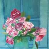 Painting on canvas "still life flowers"