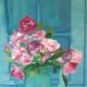 Painting on canvas "still life flowers"