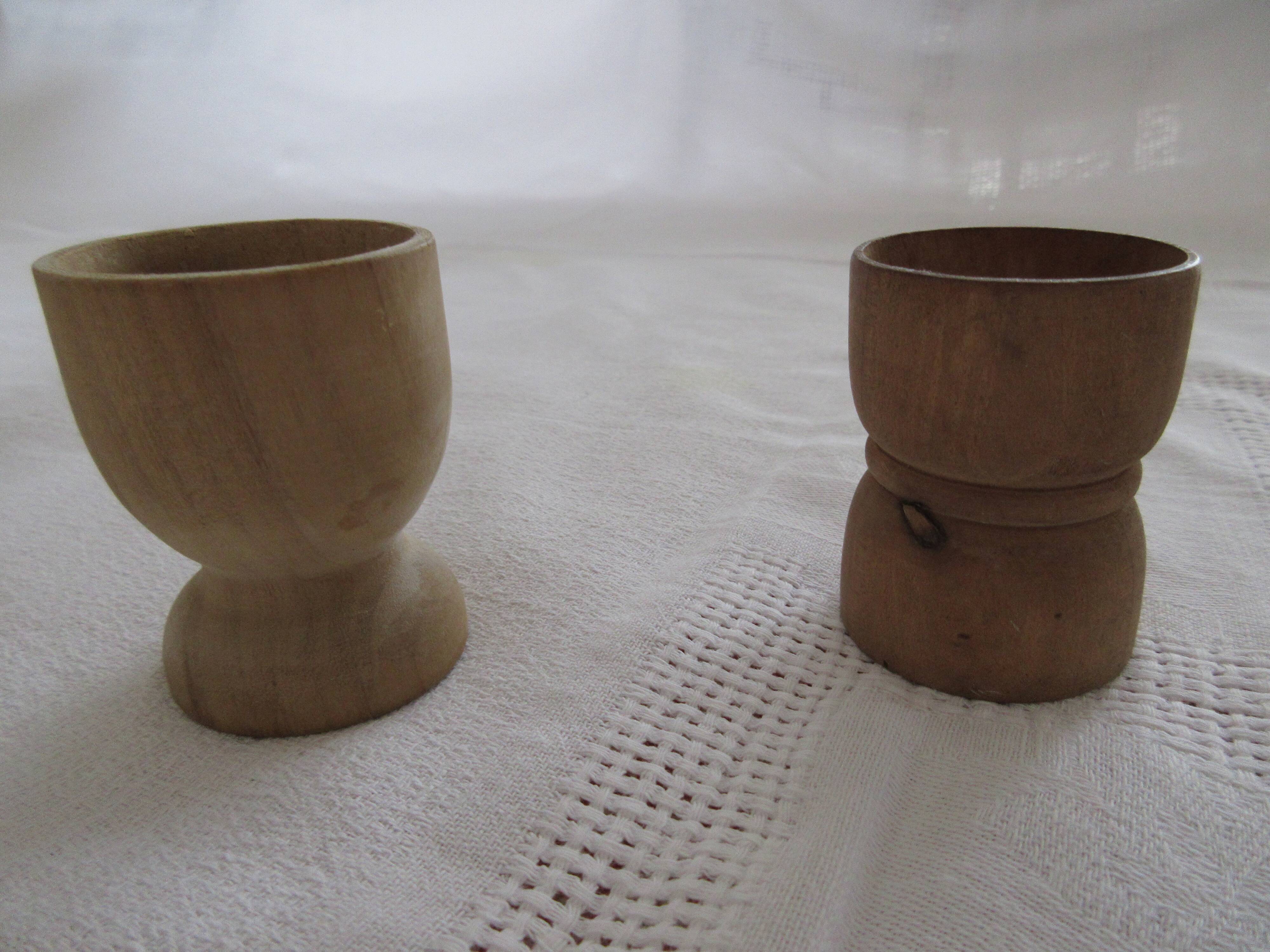 6 olive wood shells