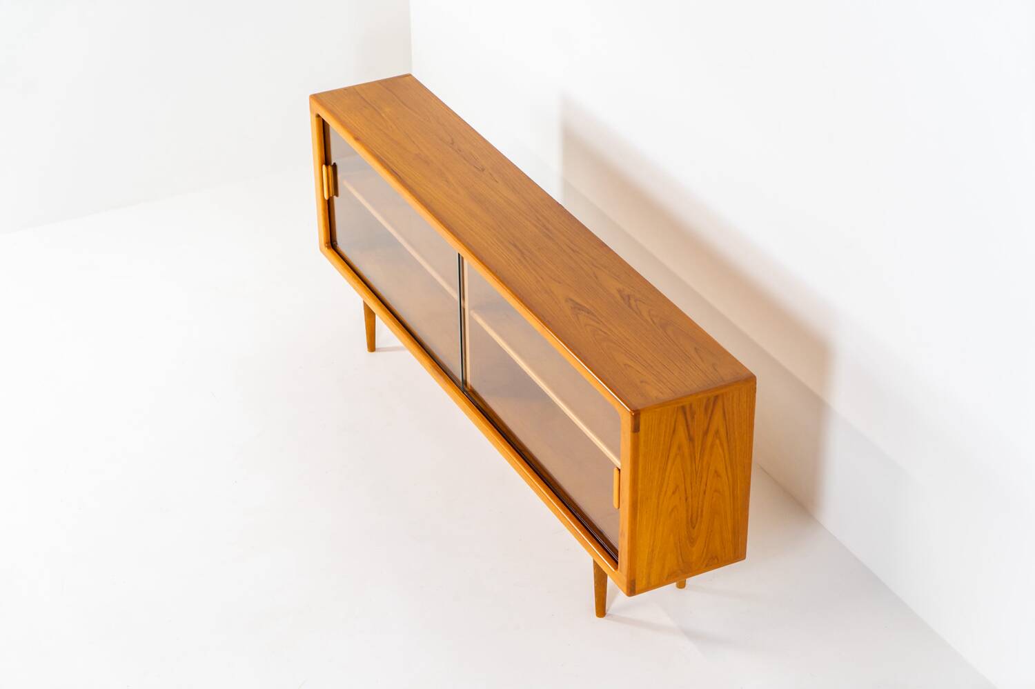 Sideboard with glass doors by CFC Silkeborg (Denmark, 1960s).