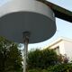 suspension eye ball lacquered white and chrome diameter 26cm