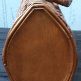 Wicker basket is wood
