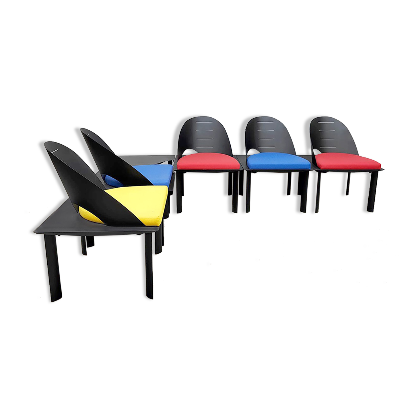 Vintage french design chairs patrice bonneau genexco 80s