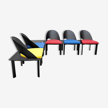 Chaises vintage design français patrice bonneau genexco 80s