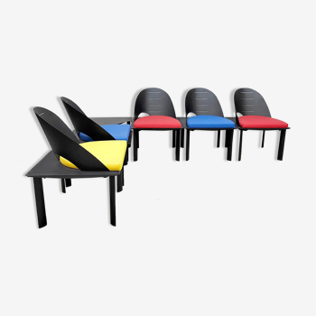 Vintage french design chairs patrice bonneau genexco 80s