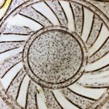 Trapezoidal vase by Fratelli Fanciullaci with plant decoration