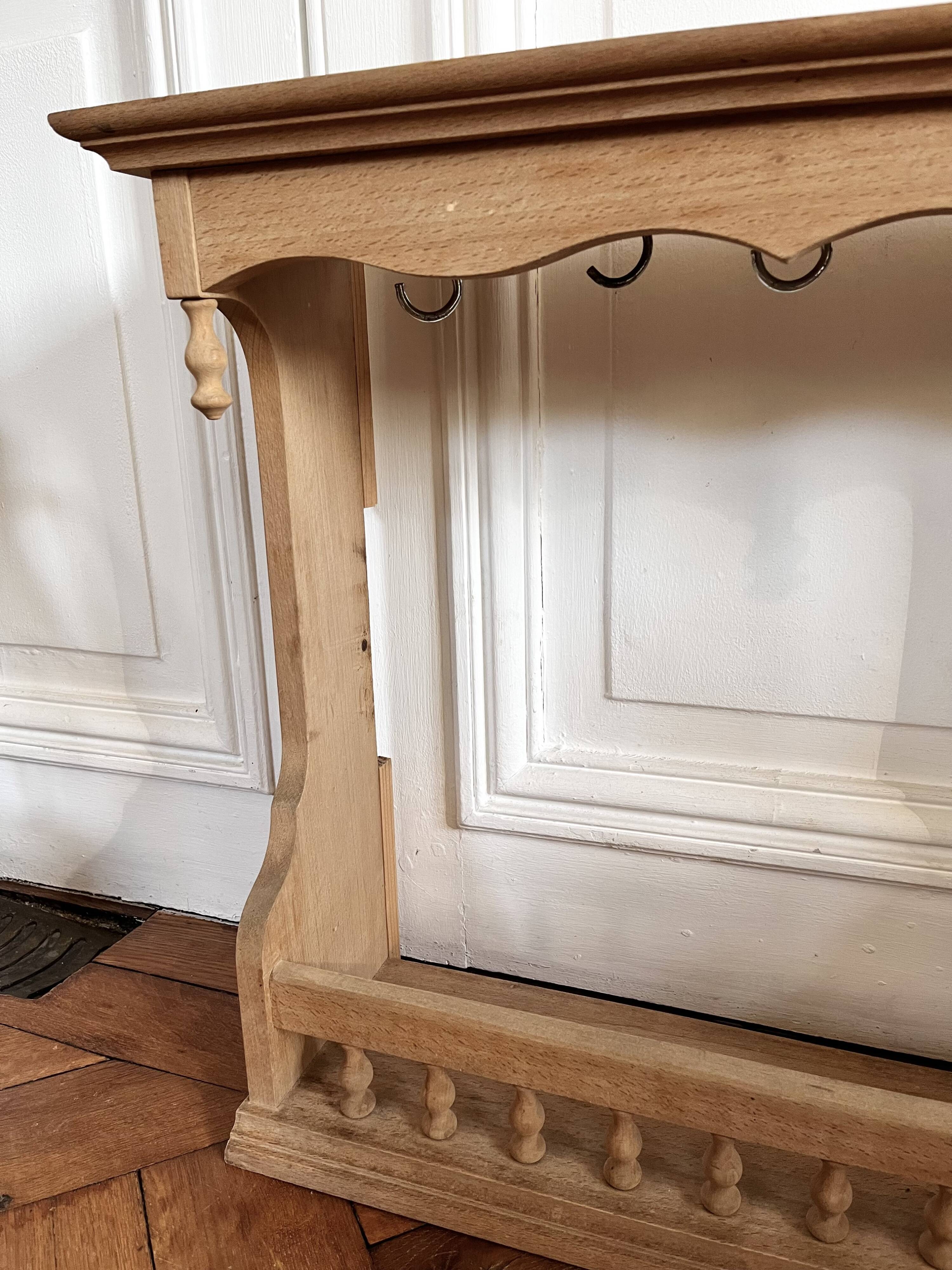 Wooden wall-mounted dresser shelf