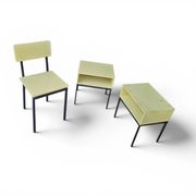 2 x nightstand / matching chair by Kuperus / model Horatio / 1960s