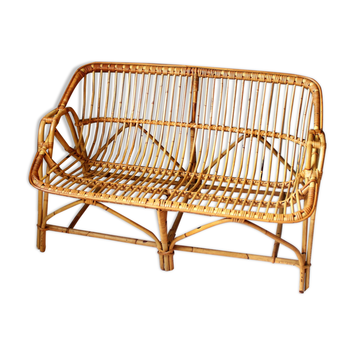 Vintage rattant sofa