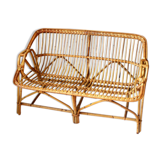 Vintage rattant sofa