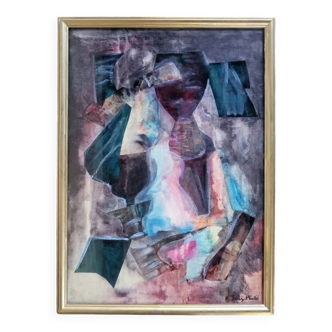 Abstract canvas by a. jolie-monthé
