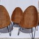 Wicker and metal egg armchair