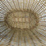 Vintage wicker bike basket, market basket
