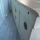 crafted dresser in raw solid wood.
