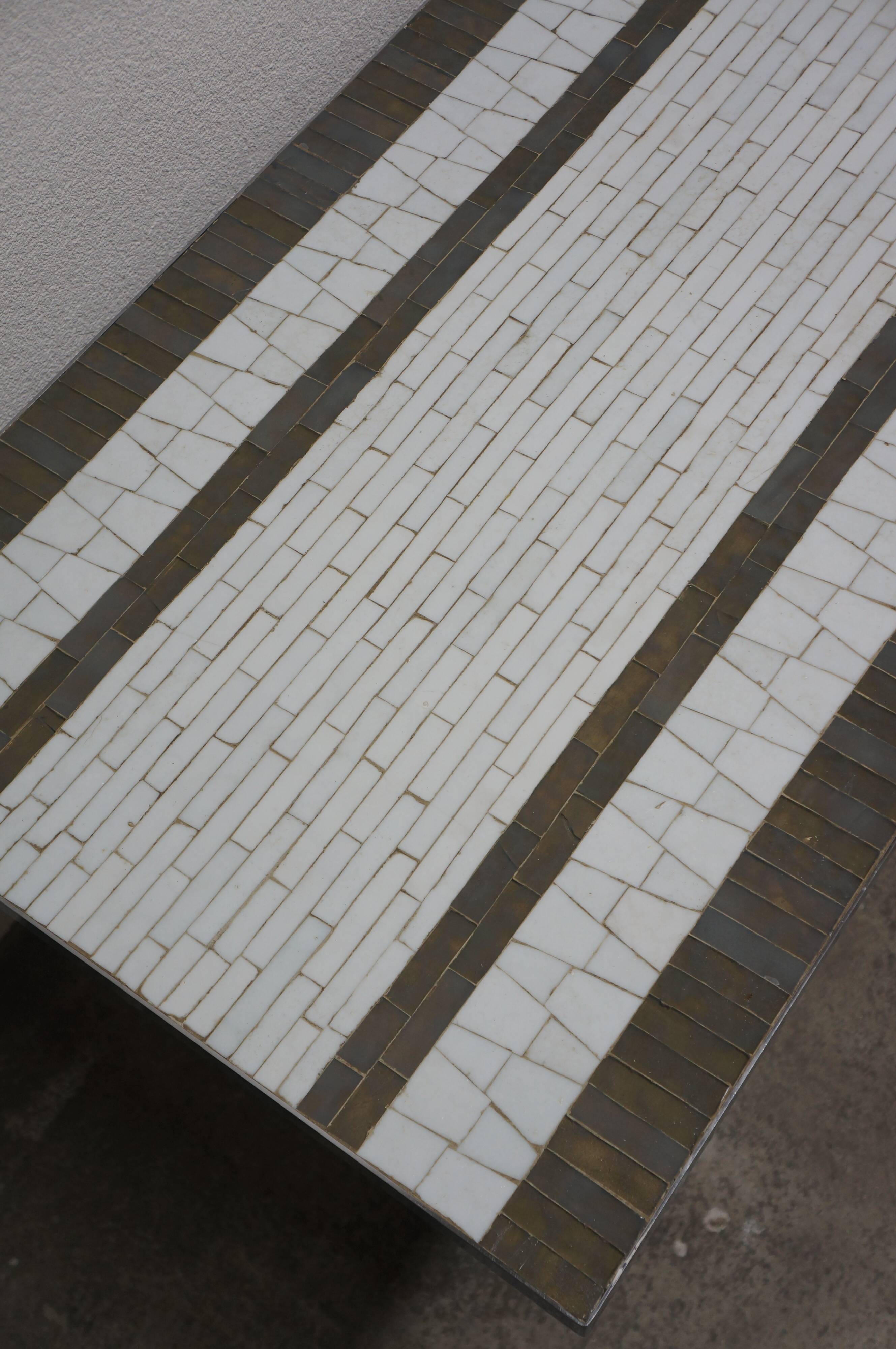 Table basse mosaic verre