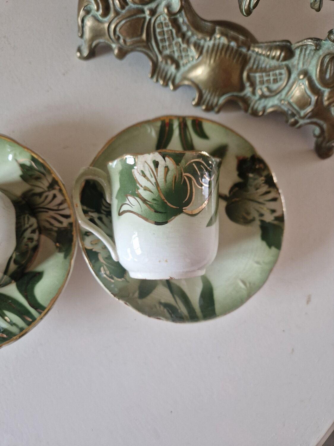 2 longwy art nouveau cups