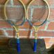Pair of Vintage Tennis Rackets MAJESTIC Wood 1950s #D581