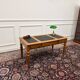 Classic English Writing Desk Black Leather