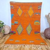 Handmade traditional Beni Ourain Berber rug, size 150 x 250 cm.