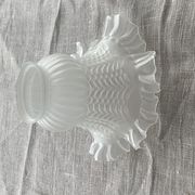 Frosted glass globe, lampshade, art deco ears of wheat pattern