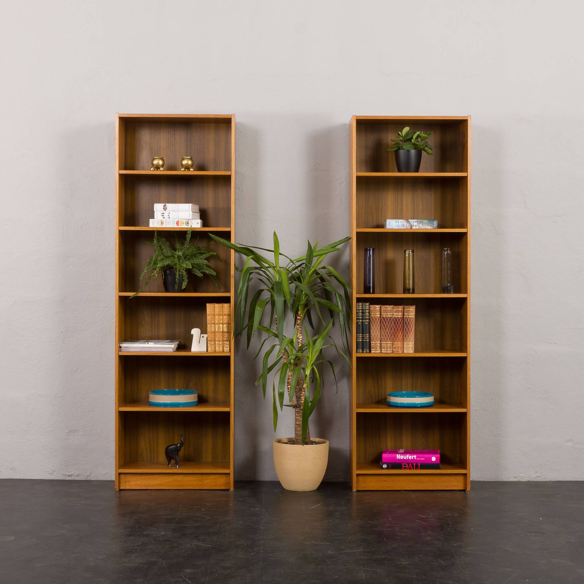 Pair of Danish bookcases in teak, Denmark, 1970s