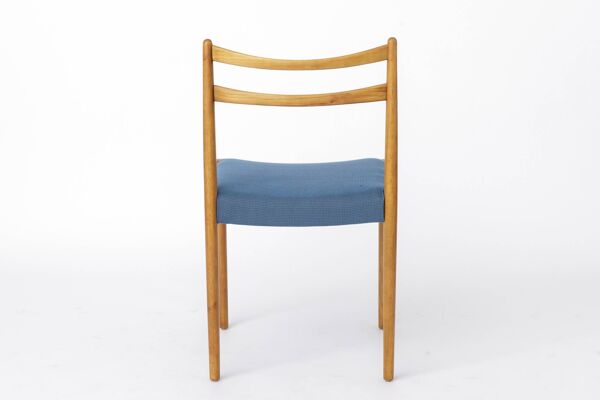 Chaise de salle à manger vintage Lübke, Allemagne années 1970, chaise en bois de hêtre