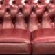 Chesterfield sofa in burgundy leather