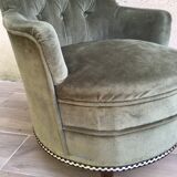 Velvet toad armchair