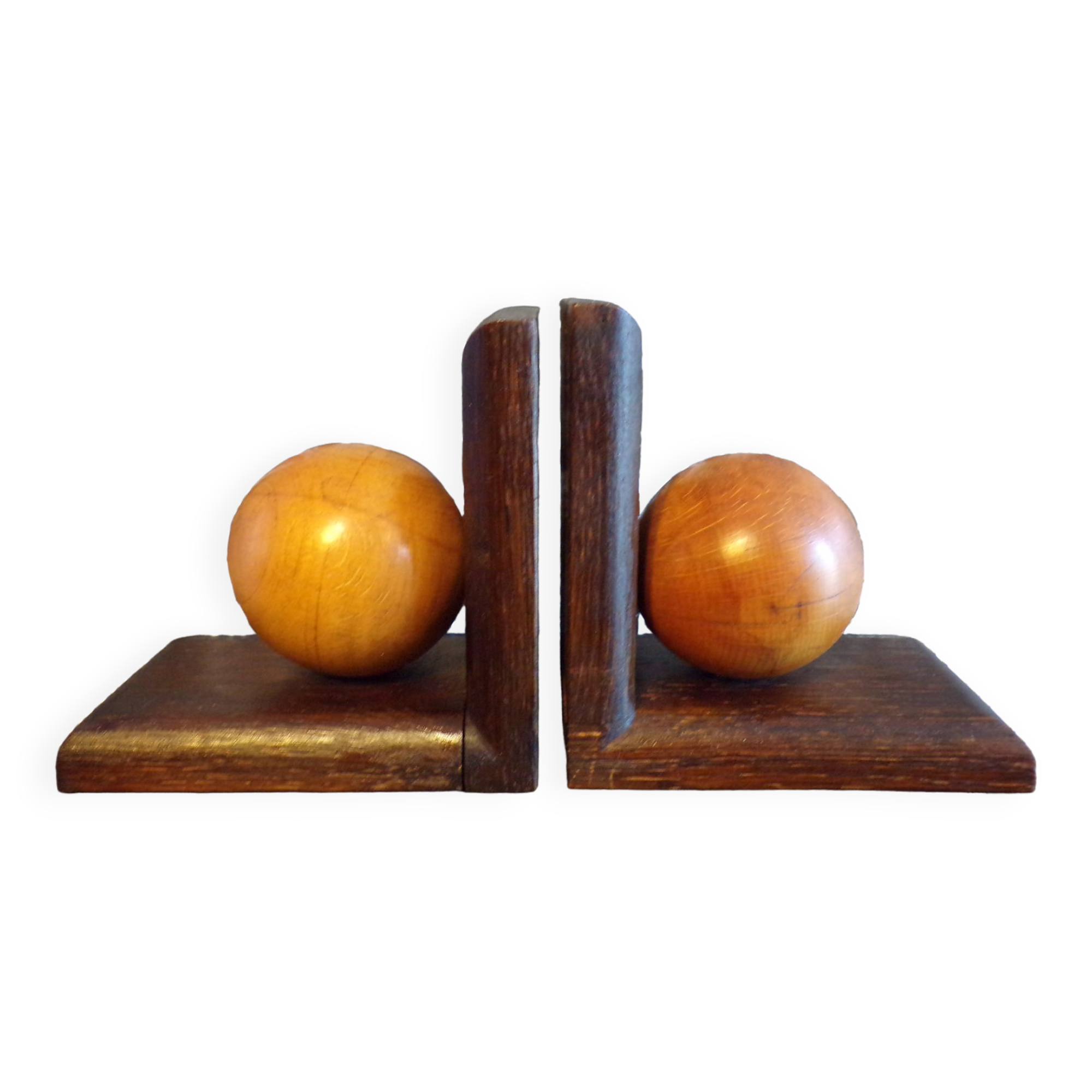 Pair of two-tone art deco bookends