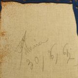 4 designer chairs, vintage 1962 (reupholstered) in the style of Pierre Guariche.