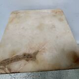 Art Deco bedside table in brass and veined marble, 20th century