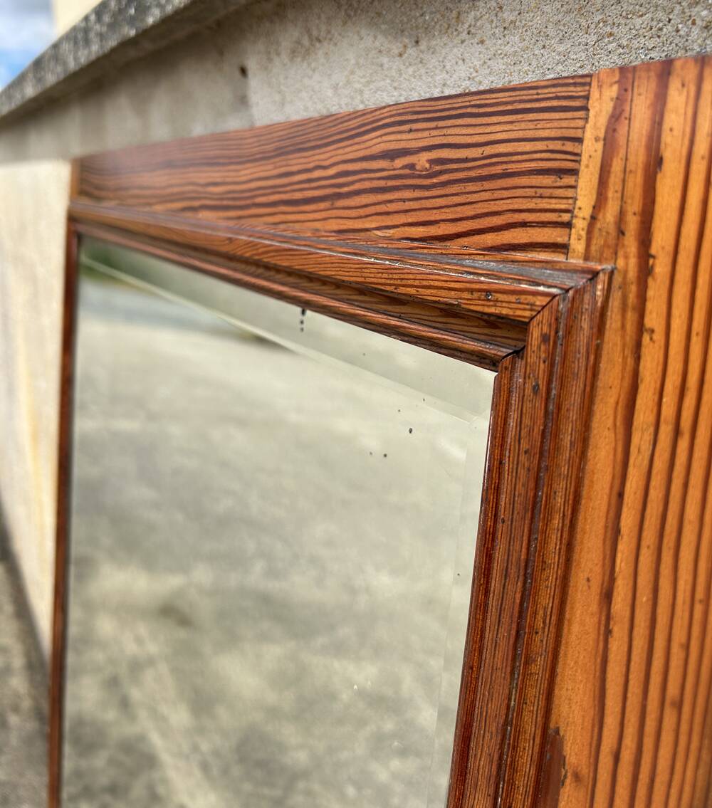 Grand miroir porte d'armoire vintage, années 40 /50