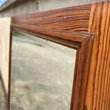 Large vintage cabinet door mirror, 40s/50s