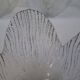Set of 6 Bohemia Glass Flower Dessert Bowls, Czechoslovakia, circa 1960