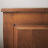 Four-door solid oak sideboard – France, 1960s