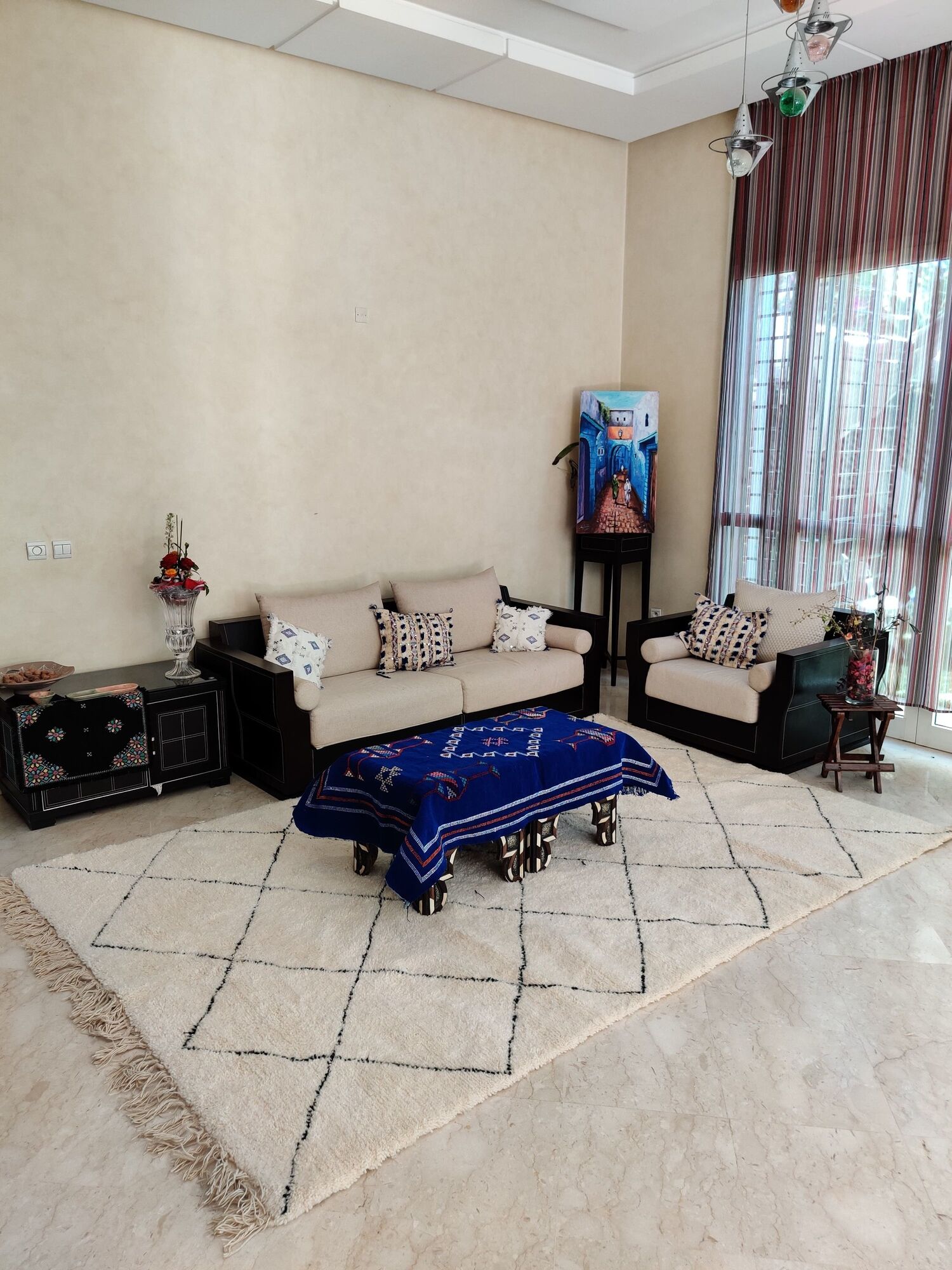 Tapis berbère beni ouarain losange 205x315 cm