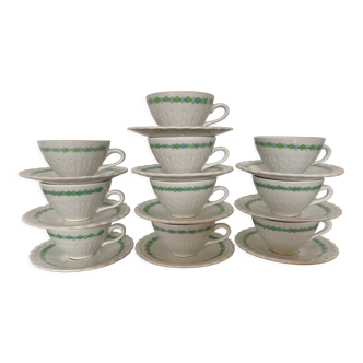 Set de 10 tasses à café 1930