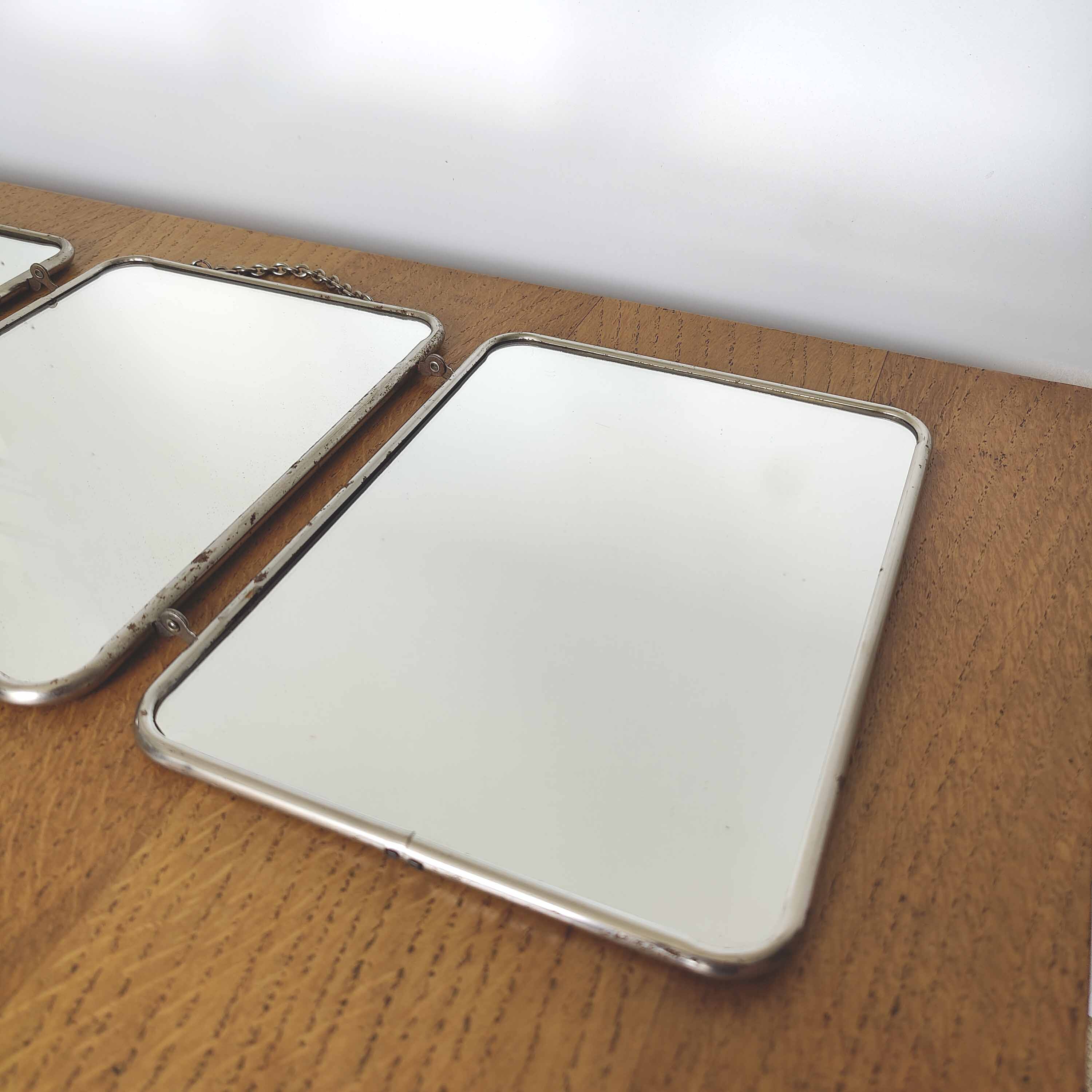 Triple barber mirror 57x27cm