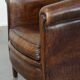 Fauteuil club en cuir de mouton