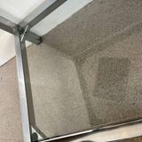 Vintage glass and chrome console coffee table