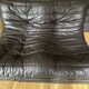 Togo corner sofa in Indiana Ink leather (2 two-seater benches and 1 corner piece)