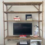 Bamboo shelf bookcase